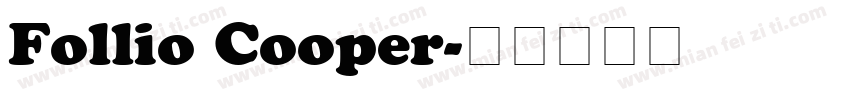 Follio Cooper字体转换